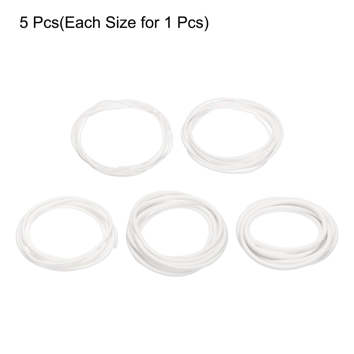 Silicone Foam Seal Strip 1 5 2 3 4 5mm 5m 8ft Sponge Rubber Cord Solid White