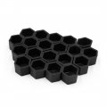 Uxcell 20pcs Black Silicone 19mm Car Wheel Nut Lug Hub Covers Screw Dust Protect Caps