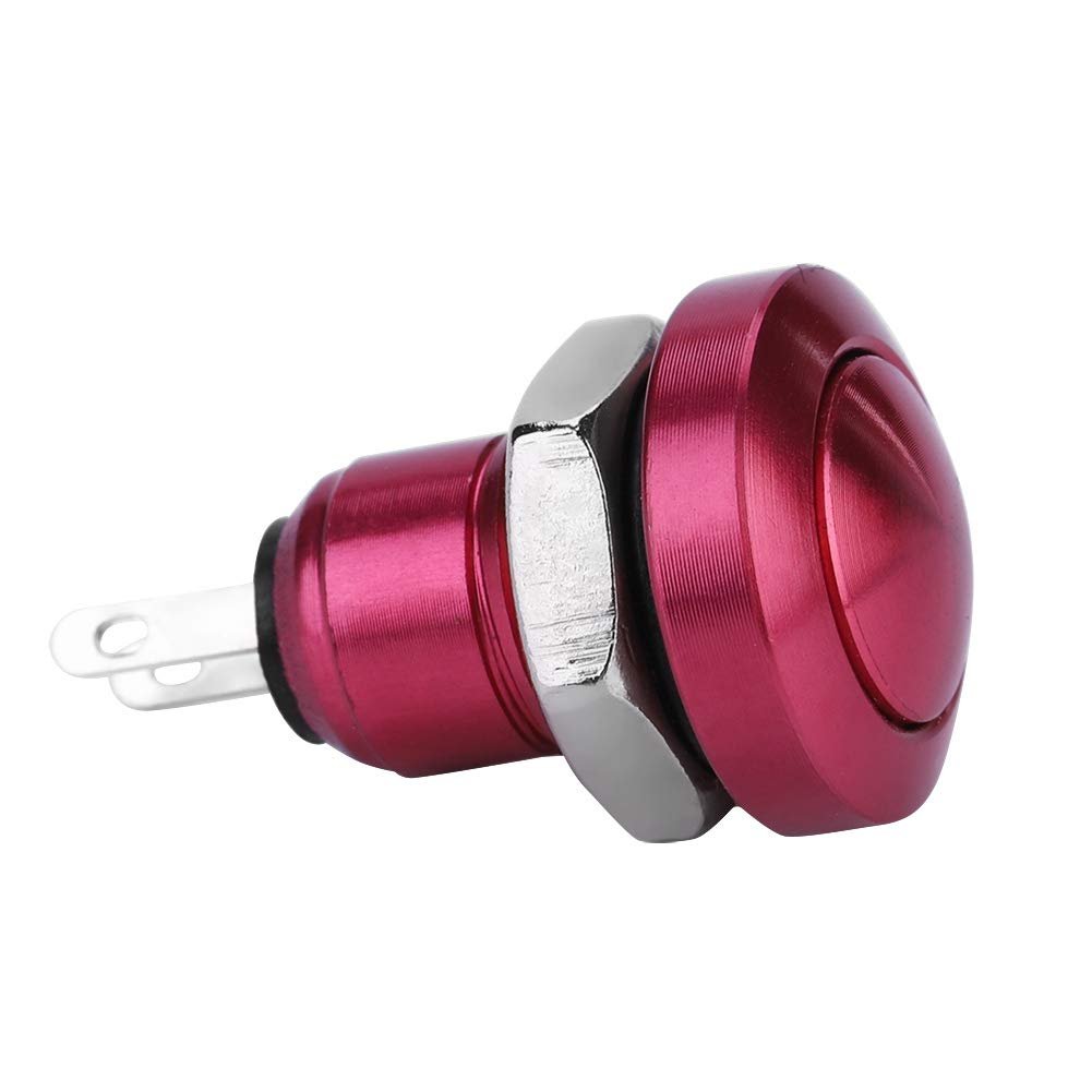 Push Button Switch 1a 24v 8mm Mini Car Momentary Power Zinc-aluminium Alloy Red