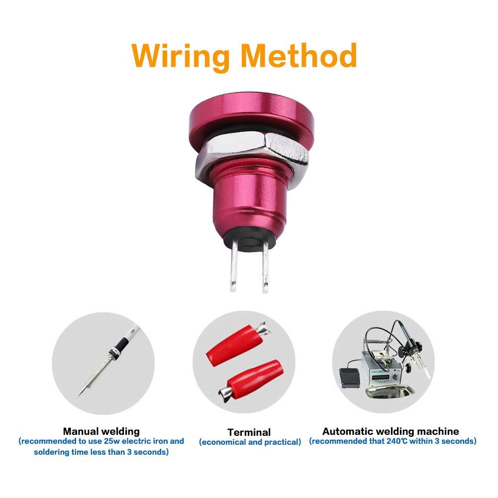 Push Button Switch 1a 24v 8mm Mini Car Momentary Power Zinc-aluminium Alloy Red