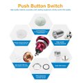Push Button Switch 1a 24v 8mm Mini Car Momentary Power Zinc-aluminium Alloy Red