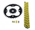 Fits Honda Trx250r 250r 520-96 Yellow Non O Ring Chain Sprocket Black 13 36