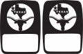 Jeeptails Texas Star Longhorn Tail Lamp Light Covers Non-led For Jeep Gladiator Black 1 Pair 