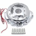 Httmt- Chrome W White Led Left Engine Stator Cover Compatible With Hond 07-14 Cbr600rr F5 P N Mt313-005a-cd