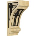 Ekena Millwork Corw03x04x08diaublma Diane Recessed W Ironcraft Austin Inlay Wood Corbels 3 1 W X 4 D 8 H Maple 