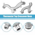 X Autohaux 1 Set Aluminum Thermostat Top Crossover Hose Coolant Pipe Water Outlet For Land Rover Range Sport Lr4 Discovery