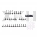 Xkh- Motorcycle Fairing Bolt Kit Body Screws Compatible With 2001-2003 Suzuki Gsxr 600 Silver B0772qp9dk