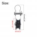 Uxcell 2pcs Marine Pulley 25mm Single Block 316 Stainless Steel Nylon Hanging Wire Towing Wheel Cable Rope Runner Roller