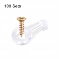 Uxcell Glass Retainer Clips Kit 1inch Cabinet Door Holder With Screws For Windows Mirrors 100set