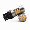 Alla Lighting 54-smd 7443 7440 T20 Newest Version High Power 4014 Chipsets Amber Yellow Xtremely Super Bright Backup Reverse