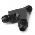 Y Shaped 3 Way Joint Splicer Adapter Aluminum Alloy 3-way Fitting Type An10 10-an Male To 2x Black