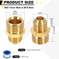 2pcs Pressure Washer Adapter M22 14mm Male To M18 Quick Connect Fittings Brass Swivel With Sealant Tape For Power Washers Hose