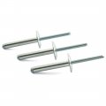 Large Flange Aluminum Blind Rivets 60 Pieces 3 16 X In 4 80mm Open End Pop With Grip Range 3 To 1 Silver Tone Fasteners 