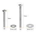 Uxcell 1 Set M6 Toilet Seat Hinges Screws Hinge Bolt Fixings For Top Mounting Replacement Parts Kit