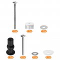 Uxcell 1 Set M6 Toilet Seat Hinges Screws Hinge Bolt Fixings For Top Mounting Replacement Parts Kit