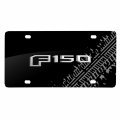 Ipick Image Ford F150 2015 Up 3d Logo Tire Mark Black Stainless Steel License Plate