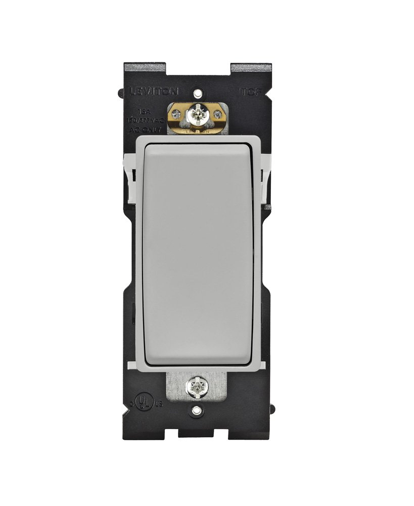 Leviton Re153-pg Renu Switch For 3-way Applications 15a-120 277vac Pebble Grey