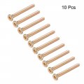 Uxcell M6x55mm Furniture Screw Hex Socket Machine Screws Zinc Plated Fasteners Bolts Full Thread Carbon Steel 10pcs