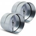 Mivide 2pack 4 Inch Backdraft Damper Duct One Way Airflow Ducting Insert For In Range Hoods Bathrooms Fans And Kitchen Fan 