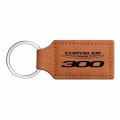 Ipick Image Compatible With Chrysler 300 Rectangular Brown Leatherette Key Chain