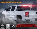 Led 3rd Third Brake Light For Toyota Tundra V8 2007-2016 High Mount Red Lens Clear Bottoms