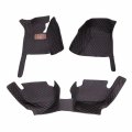 Aerfine Customized Luxury Leather Car Floor Mats Non Slip For Cars All Weather Orange