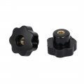 Uxcell M6 Female Thread 30mm Dia Plastic Star Head Screw On Clamping Knobs Grip 6pcs