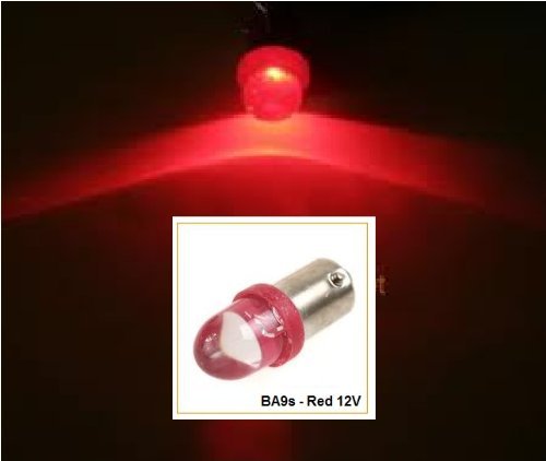 Pilotlights Ba9s Led Bulb 12v Red T10 T5 Auto Map Dome Accessory