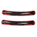 Universal Carbon Fiber Car Steering Wheel Non Slip Cover 2 Piece Set 37 To 38cm Diameter Red