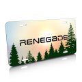 Ipick Image Made For Jeep Renegade Green Forrest Sillhouette Graphic Special Aluminum Metal License Plate