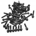 Autobahn88 Motorcycle Engine Bolt Dress-up Kit Compatible With Yamaha Fjr 1300 2013-2015 Black Set Of 38