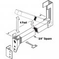 Prime-line S 4154 Sliding Door Security Bar Lock 48 In Extruded Aluminum Bronze Single Pack