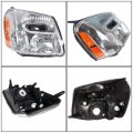 15888059 Gm2503254 Chrome Housing Passenger Side Headlamp Headlight Assembly Replacement For 2005-2009 Equinox With Amber 