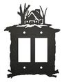 Woodsy Cabin Double Rocker Gfi Light Switch Plate Cover 