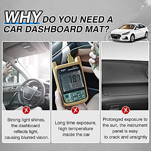 Cartist Custom Fit For Dash Cover Hyundai Sonata 2015 2016 2017 2018 2019 Dashboard Mat Non-slip Pad Carpet Sunshield Protector