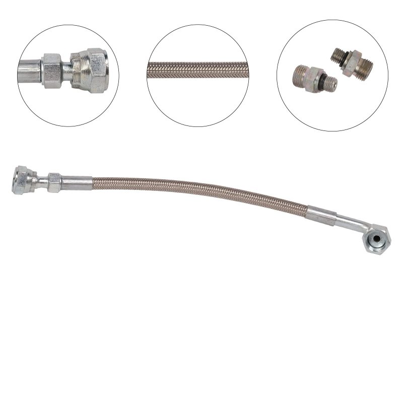Turbo Oil Feed Line Kit For 5 9l Cummins 24v Select Dodge Models 2003-2011 Ram 2500 3500 Fitting Part Replace 68002982 Silveil
