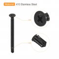 Uxcell 10 X 2-1 2 Sheet Metal Screws 50pcs Black Oxide 410 Stainless Steel Flat Head Phillips Drive Self Drilling