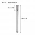 Uxcell Metric Thread Tap M16 X 2 H2 180mm Extra Long Straight Flute Screw Milling Machine Taps Threading Tapping Repair Tool