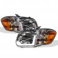 Tlaps 7422439423497 For 2005-2006 Toyota Tundra Double Crew Cab 2005-2007 Sequoia Drl Led Strip Bar Chrome Housing Headlights 