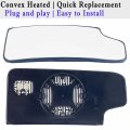 Silverado Passenger Side Lower Mirror Glass For 2014-2017 Chevy 1500 2500 Hd 3500 Gmc Sierra Convex Heated With Rear Holder