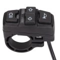 Motorcycle Handlebar Switch 7 8 3 In 1 Light Horn Turn Control For Electric Bikes Compact Waterproof Design 48v