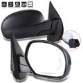 Ocpty Black Passenger Side View Mirror Textured With Power Adjustment Folding Heated Turn Signal Memory Puddle Lamp Compatible