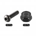 Uxcell M2x0 4mm Hex Lock Nuts Insert Self-lock 100pcs M2x8mm Thread 10 9 Alloy Steel Button Head Socket Cap Screw Bolt