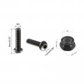 Uxcell M2x0 4mm Hex Lock Nuts Insert Self-lock 100pcs M2x8mm Thread 10 9 Alloy Steel Button Head Socket Cap Screw Bolt
