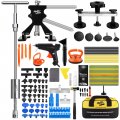 Super Pdr 93pcs Paintless Dent Repair Kit Car Removal Tools Puller With Lifter Bridge Slide Hammer T-bar For Auto Body Dents 