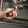 Knodos Premium 58mm Bottomless Naked Portafilter For E61 Group Head 2 Ears With Rosewood Handle Double Shot Filter Basket Flair 
