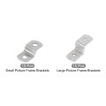 Metal Z Shape Photo Frame Braces 10pcs 30x13x7mm 38x13x7mm Picture Hanging Kit Silver Tone