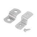 Metal Z Shape Photo Frame Braces 10pcs 30x13x7mm 38x13x7mm Picture Hanging Kit Silver Tone