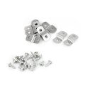 Metal Z Shape Photo Frame Braces 10pcs 30x13x7mm 38x13x7mm Picture Hanging Kit Silver Tone