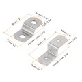 Metal Z Shape Photo Frame Braces 10pcs 30x13x7mm 38x13x7mm Picture Hanging Kit Silver Tone
